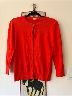 “J. Crew” Vibrant Orange Jackie Sweater